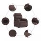 Preview: Relaxsessel mit Aufstehhilfe Dunkelbraun Stoff