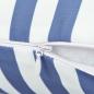 Preview: Gartenkissen 2 Stk. Streifenmuster 45 x 45 cm Marineblau