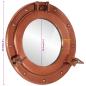 Preview: Bullaugen-Spiegel Wandmontage Ø30 cm Aluminium und Glas