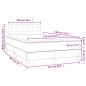 Preview: Boxspringbett mit Matratze & LED Hellgrau 120x190 cm Samt