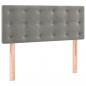 Preview: Boxspringbett mit Matratze & LED Hellgrau 120x190 cm Samt