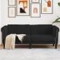 Preview: ARDEBO.de - Sofa 2-Sitzer Schwarz Samt