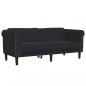 Preview: Sofa 2-Sitzer Schwarz Samt