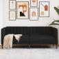 Preview: ARDEBO.de - Sofa 2-Sitzer Schwarz Stoff