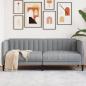Preview: ARDEBO.de - Sofa 2-Sitzer Hellgrau Stoff