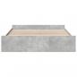 Preview: Bettgestell mit Schubladen Betongrau 180x200 cm Holzwerkstoff