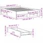 Preview: Bettgestell mit Schubladen Sonoma-Eiche 120x200cm Holzwerkstoff