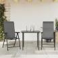 Preview: ARDEBO.de - Gartenstühle 2 Stk. Klappbar Grau Poly Rattan