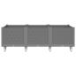 Preview: Pflanzkasten mit Rollen Hellgrau 150x80x54 cm PP
