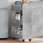 Preview: ARDEBO.de - Schrank mit Rollen Betongrau 60x22x79 cm Holzwerkstoff