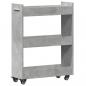 Preview: Schrank mit Rollen Betongrau 60x22x79 cm Holzwerkstoff