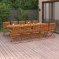 Preview: ARDEBO.de - 11-tlg. Garten-Essgruppe 280x90x75 cm Massivholz Akazie