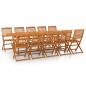 Preview: 11-tlg. Garten-Essgruppe 280x90x75 cm Massivholz Akazie