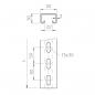 Preview: OBO Bettermann MS5030P2000FT Profilschiene, gelocht, 2000x50x30mm, Stahl, tauchfeuerverzinkt (1121464)