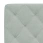 Preview: Bettgestell mit LED-Leuchten Hellgrau 140x190 cm Samt