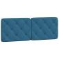 Preview: Bettgestell mit Kopfteil Blau 140x190 cm Samt