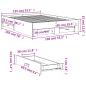 Preview: Bettgestell mit Schubladen Sonoma-Eiche 135x190cm Holzwerkstoff