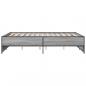Preview: Bettgestell Grau Sonoma 135x190 cm Holzwerkstoff und Metall