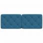 Preview: Kopfteil-Kissen Blau 120 cm Samt