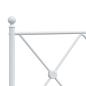 Preview: Bettgestell mit Kopf- und Fußteil Metall Weiß 140x190 cm