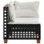 Preview: Garten-Ecksofa mit Kissen Schwarz Poly Rattan