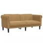 Preview: 2-Sitzer Sofa Braun Kunstleder Wildleder-Optik