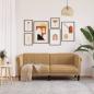 Preview: 2-Sitzer Sofa Braun Kunstleder Wildleder-Optik
