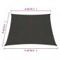 Preview: Sonnensegel 160 g/m² Anthrazit 4/5x4 m HDPE