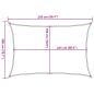 Preview: Sonnensegel 160 g/m² Anthrazit 2x2,5 m HDPE 