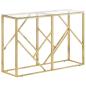 Preview: ARDEBO.de - Konsolentisch Golden Edelstahl und Hartglas