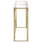 Preview: Konsolentisch Golden Edelstahl und Hartglas