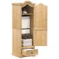 Preview: ARDEBO.de - Kleiderschrank Corona 55x52x170 cm Massivholz Kiefer