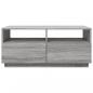 Preview: Couchtisch mit LED-Leuchten Grau-Sonoma 90x49x40 cm