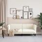 Preview: Sofa 2-Sitzer Creme Samt