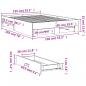 Preview: Bettgestell mit Schubladen Betongrau 135x190 cm Holzwerkstoff