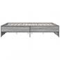 Preview: Bettgestell Grau Sonoma 140x200 cm Holzwerkstoff und Metall