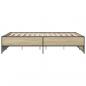 Preview: Bettgestell Sonoma-Eiche 135x190 cm Holzwerkstoff und Metall