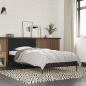 Preview: Bettgestell Schwarz 100x200 cm Holzwerkstoff und Metall