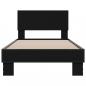Preview: Bettgestell Schwarz 75x190 cm Holzwerkstoff und Metall
