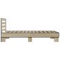 Preview: Bettgestell Sonoma-Eiche 75x190 cm Holzwerkstoff und Metall
