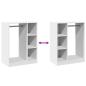 Preview: Kleiderschrank Weiß 77x48x102 cm Holzwerkstoff