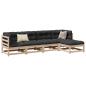 Preview: ARDEBO.de - 5-tlg. Garten-Sofagarnitur Massivholz Kiefer