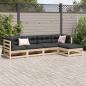 Preview: 5-tlg. Garten-Sofagarnitur Massivholz Kiefer