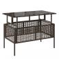 Preview: 4-tlg. Garten-Sofagarnitur mit Kissen Braun Poly Rattan Glas