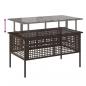 Preview: 4-tlg. Garten-Sofagarnitur mit Kissen Braun Poly Rattan Glas