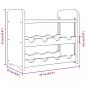 Preview: Weinregal mit Oberplatte 43x25x37 cm Massivholz Kiefer