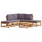 Preview: 6-tlg. Garten-Lounge-Set mit Kissen Massivholz Akazie