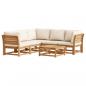 Preview: 6-tlg. Garten-Lounge-Set mit Kissen Massivholz Akazie