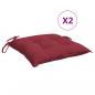 Preview: Palettenkissen 2 Stk. Weinrot 50x50x7 cm Oxford-Gewebe