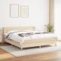 Preview: ARDEBO.de - Boxspringbett mit Matratze Creme 160x200 cm Stoff